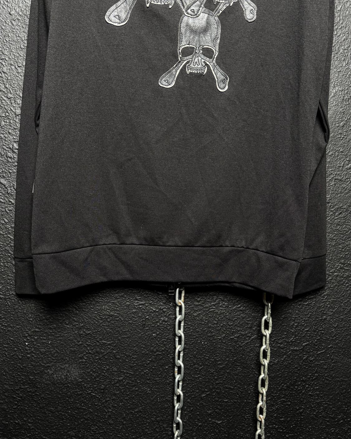 Roen – Skull Leather Patch Zip Hoodie 상품이미지3