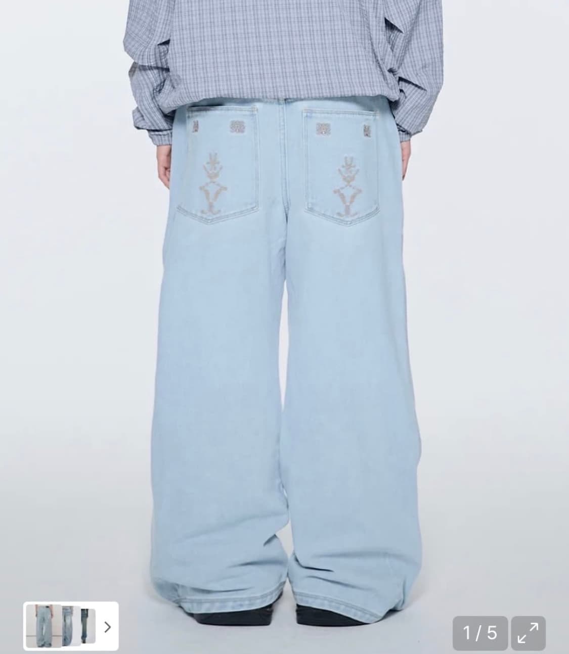 더콜디스트모먼트 TCM ethnic denim pants L 새상품 상품이미지1