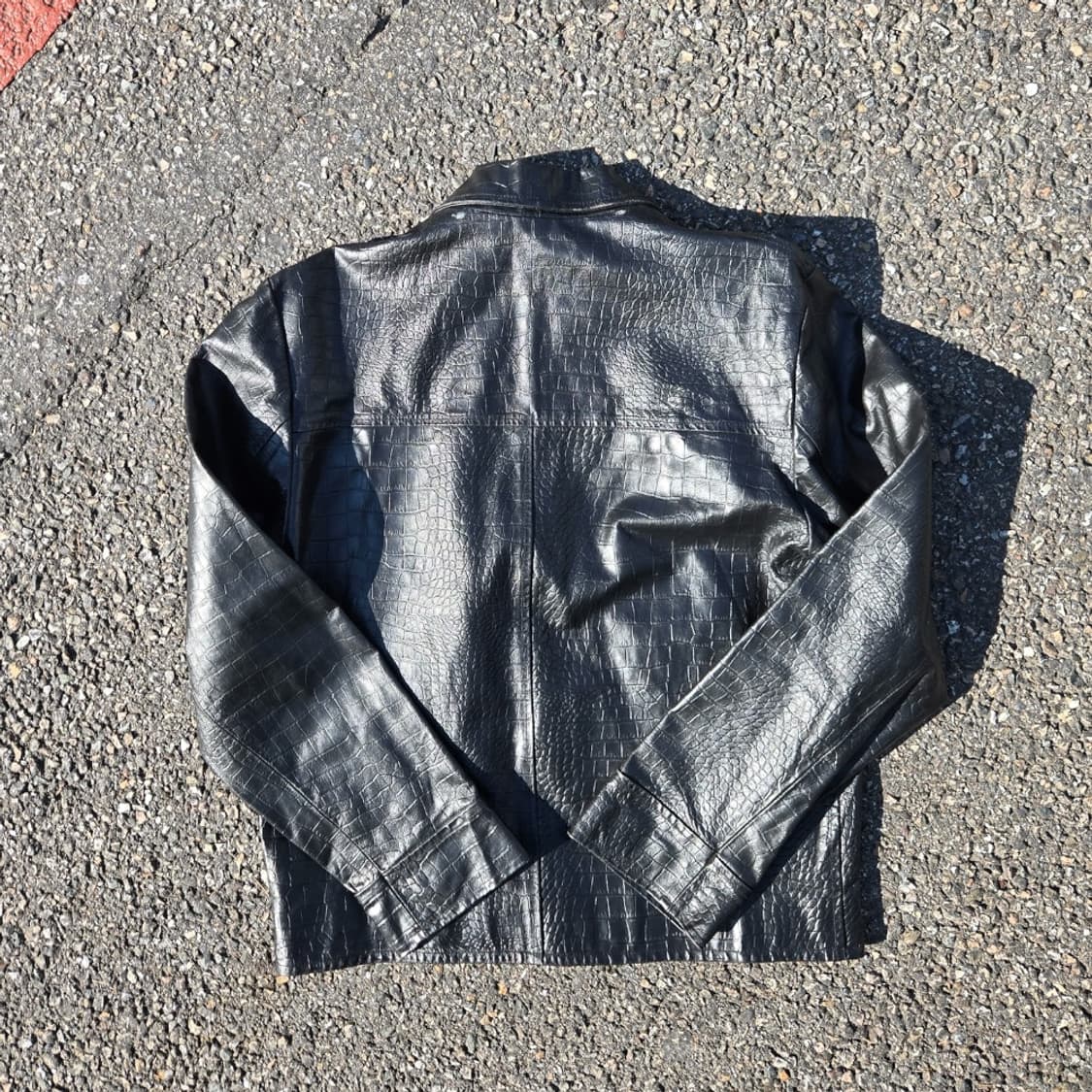 70's~80's phyton leather jacket 상품이미지3