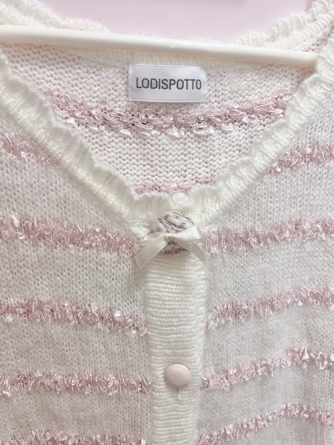 로디스포토 니트 가디건 로디스포트 히메갸루 라떼갸루 로걀 핑크 리즈리사깔 상품이미지2