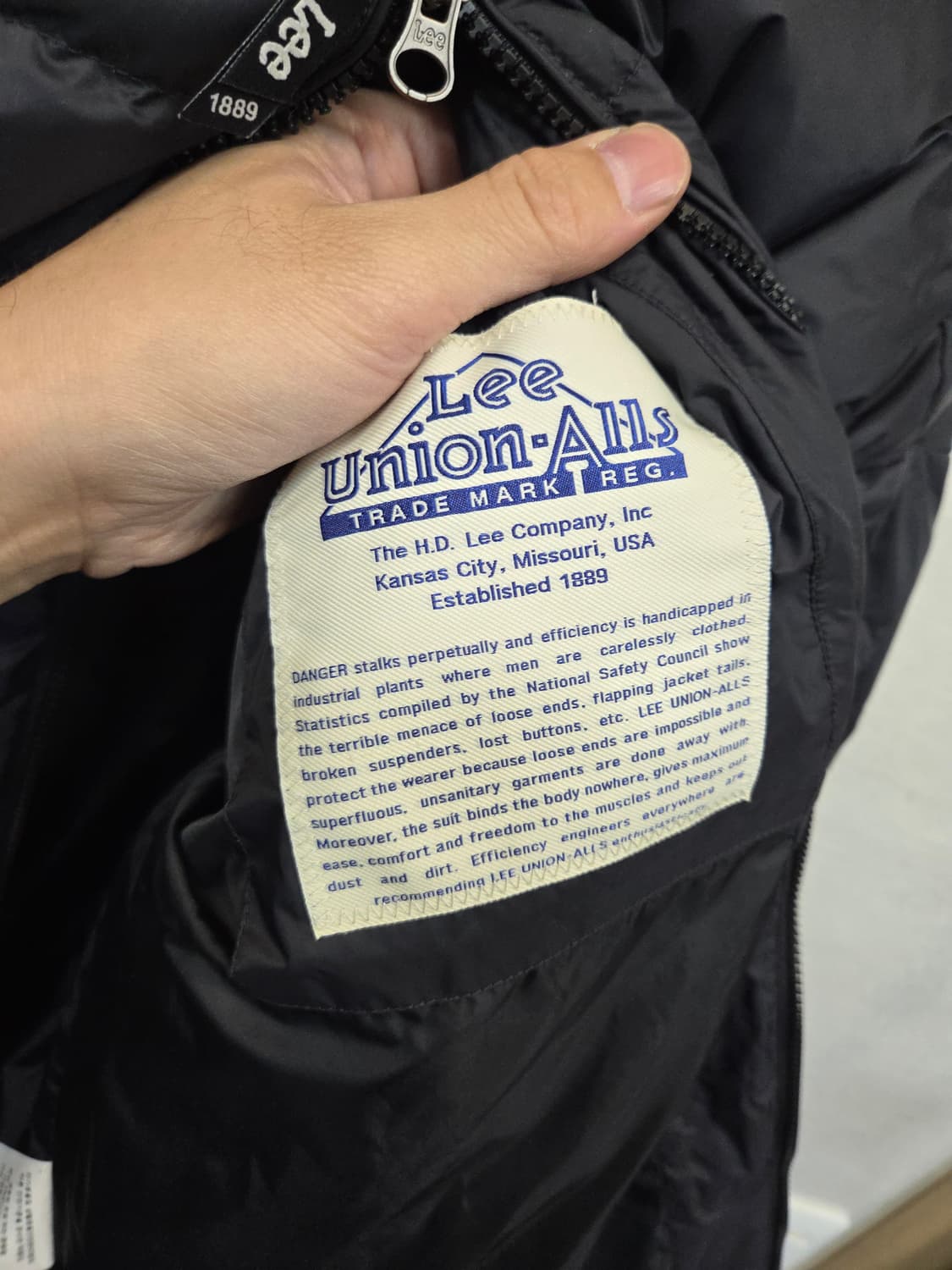 Lee 카라리스 미들 덕다운 투웨이 패딩자켓 L 상품이미지5