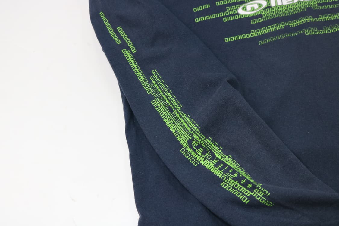 NEXO 넥소 빈티지 디지털 매트릭스 그래픽 네이비 롱 슬리브 상품이미지6