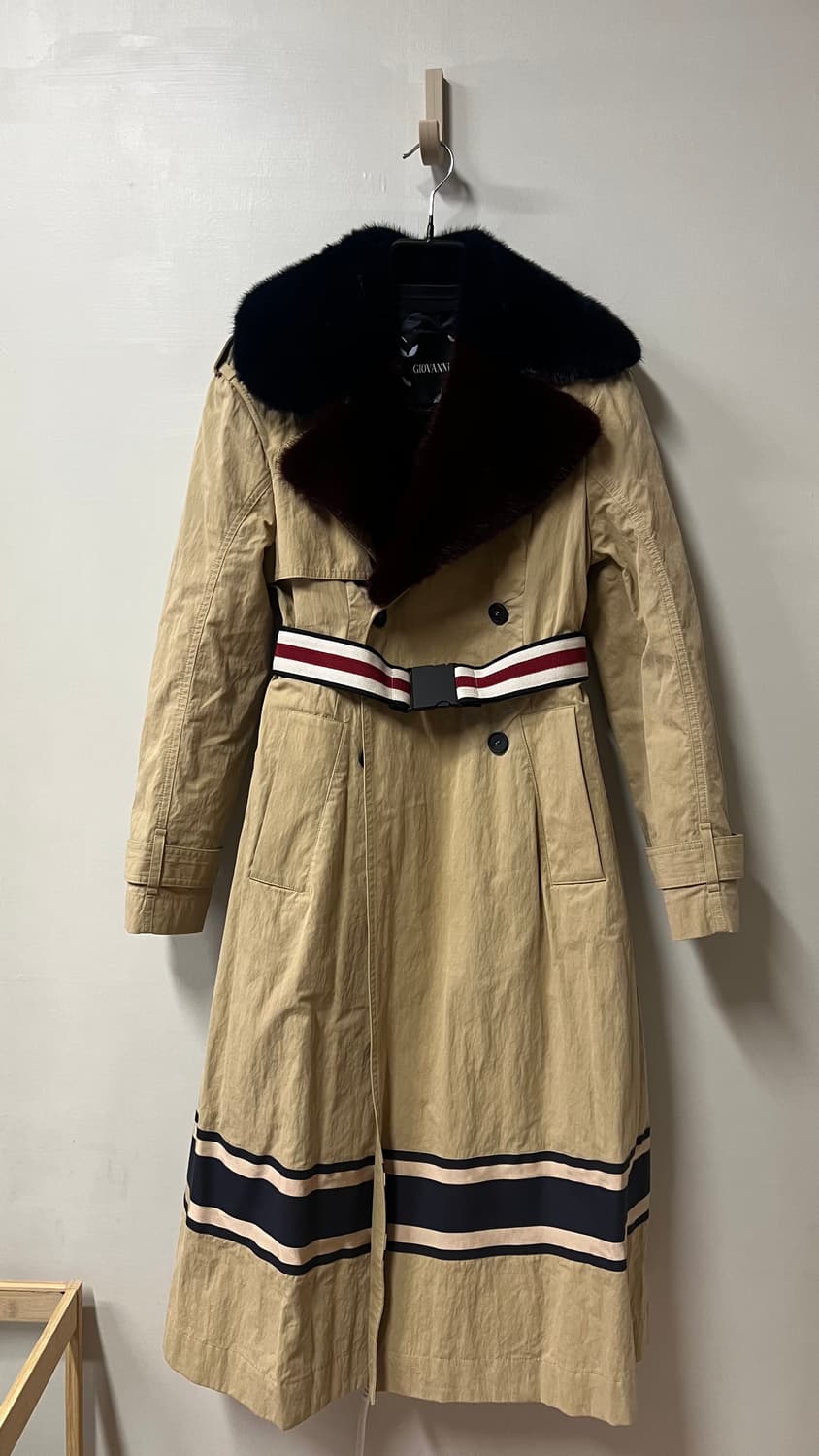 GIOVANNI 밍크카라 트렌치코트 상품이미지2