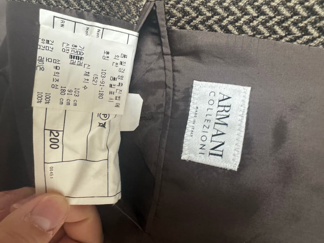 Armani collezioni 헤링본 블레이저 자켓 52R 상품이미지4