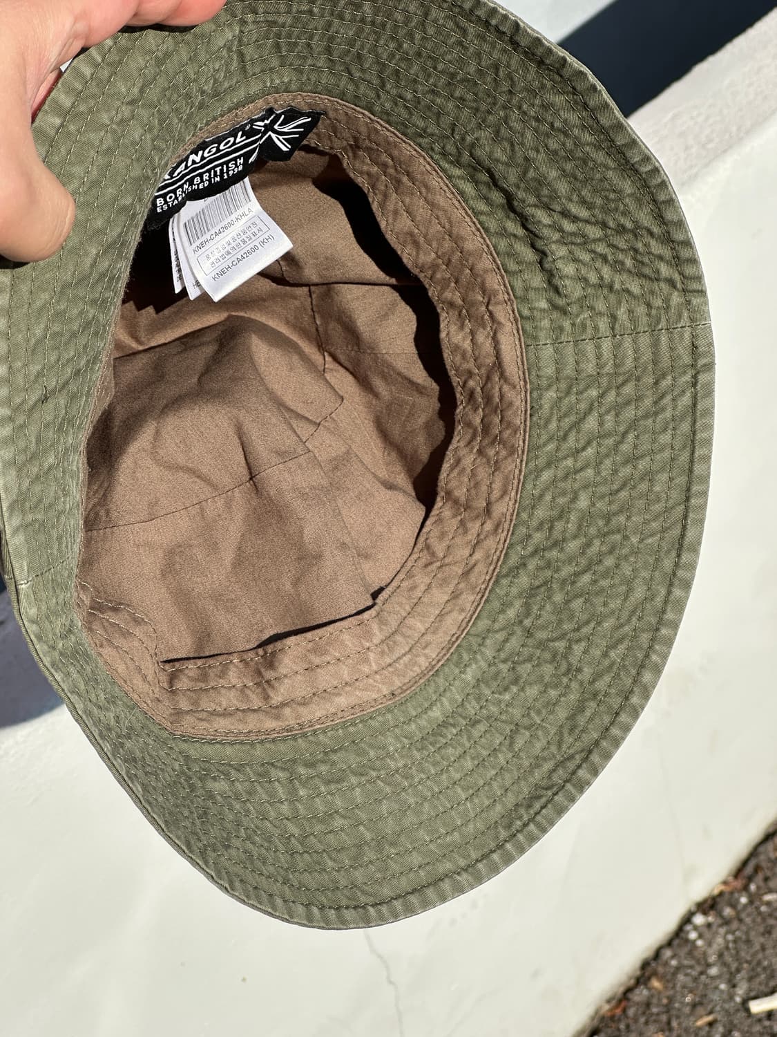 [M-L] 캉골 로고 카키색 버킷햇 모자 상품이미지4