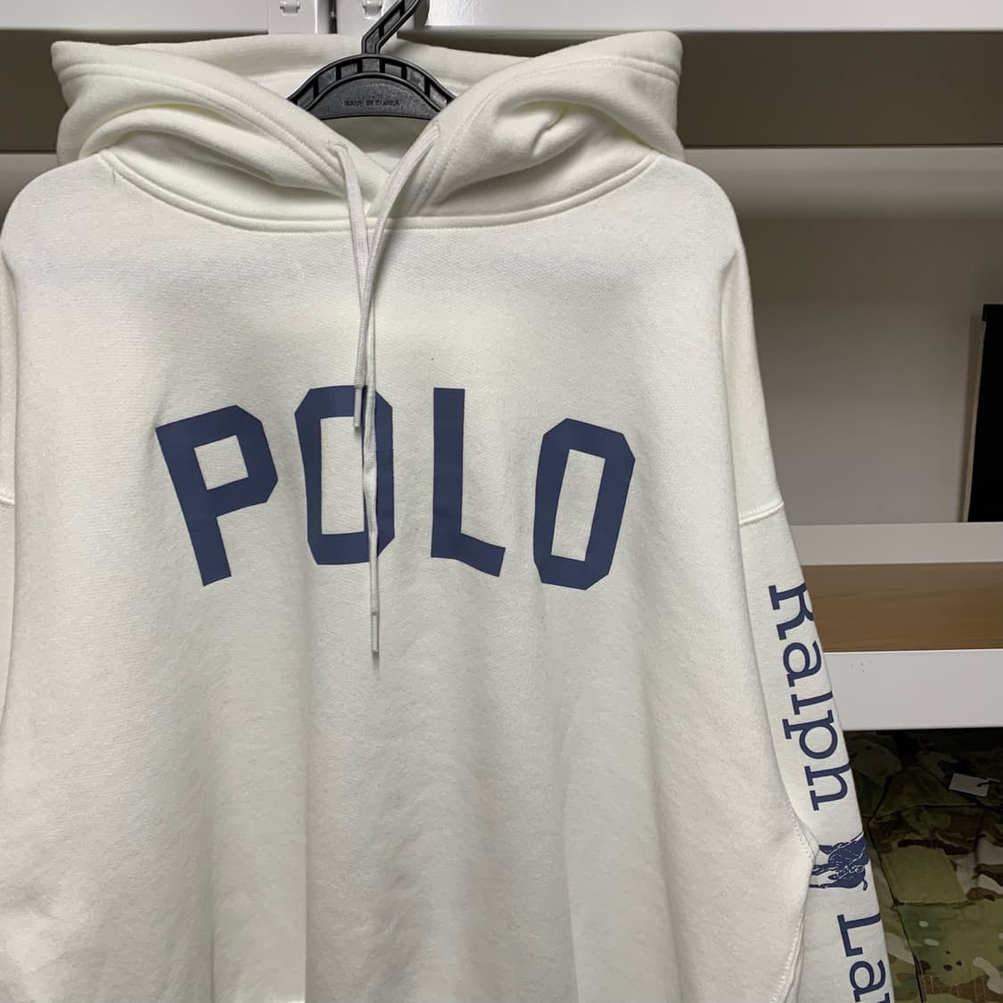 [L, 새상품] 폴로 랄프로렌 로고프린팅 크롭핏 후디 상품이미지1