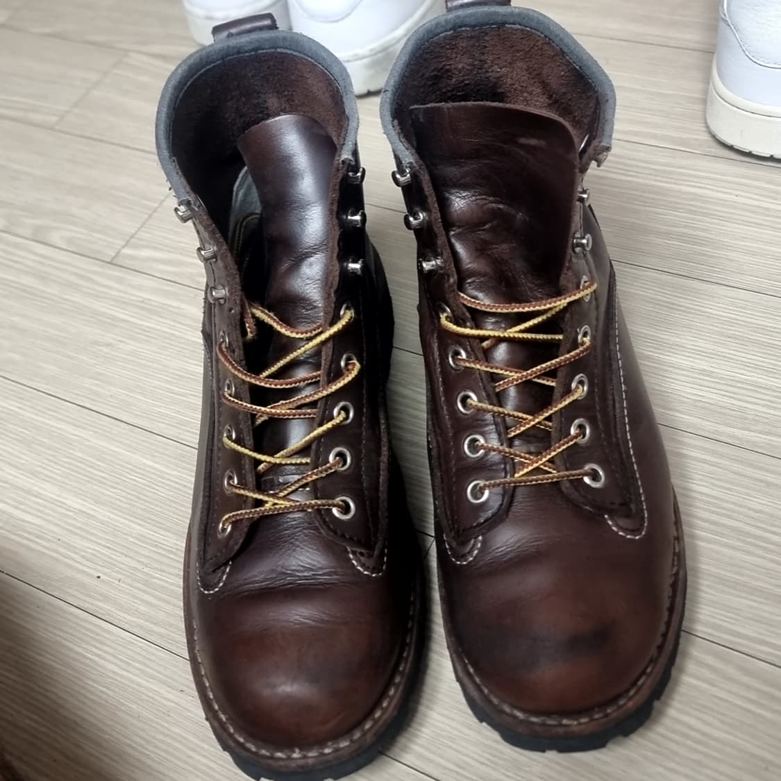 호킨스 브라운 레더 워크 몽키 부츠(260-265) 상품이미지8