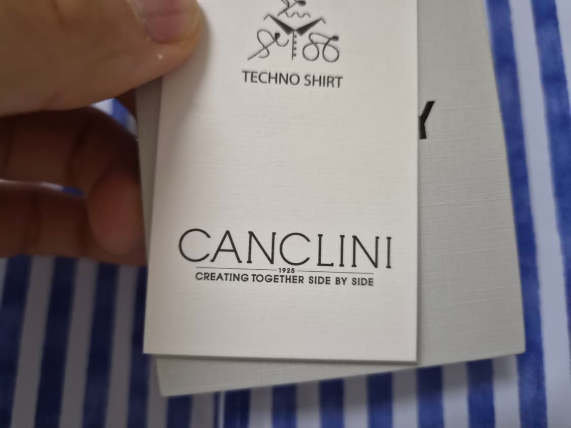 갤럭시 이태리 canclini 블루 스트라이프 셔츠 상품이미지3
