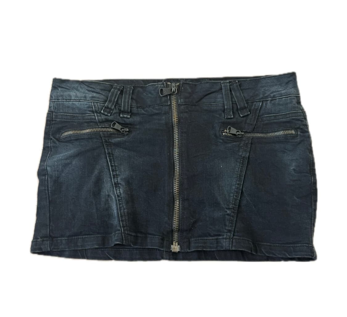 지퍼 디테일 청치마  상품이미지1