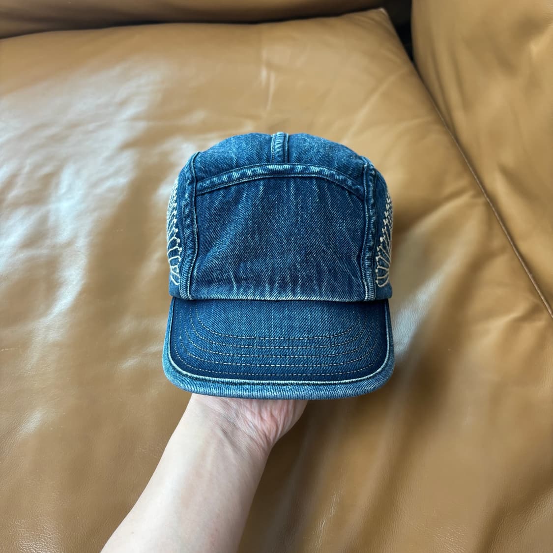 캐피탈 후로시키 사시코 자수 데님 캠프캡 모자 상품이미지2