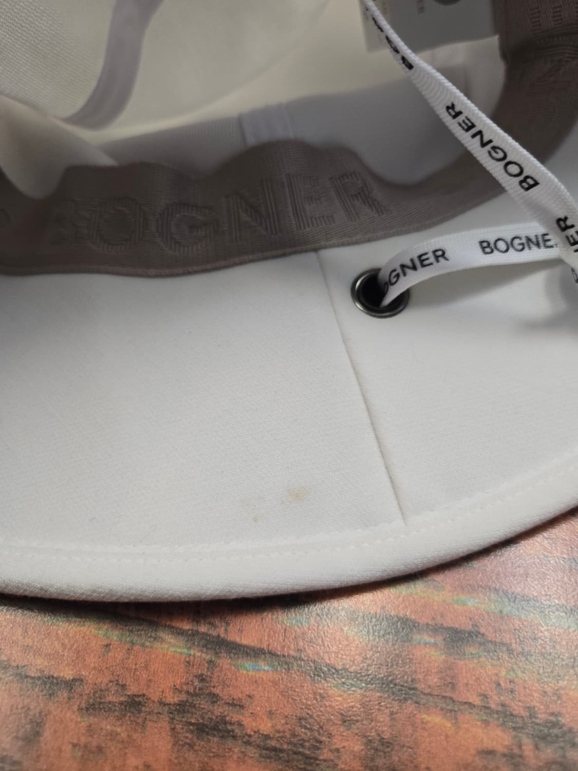 B 자수 보그너  버킷햇 화이트 블랙 벙거지 상품이미지8