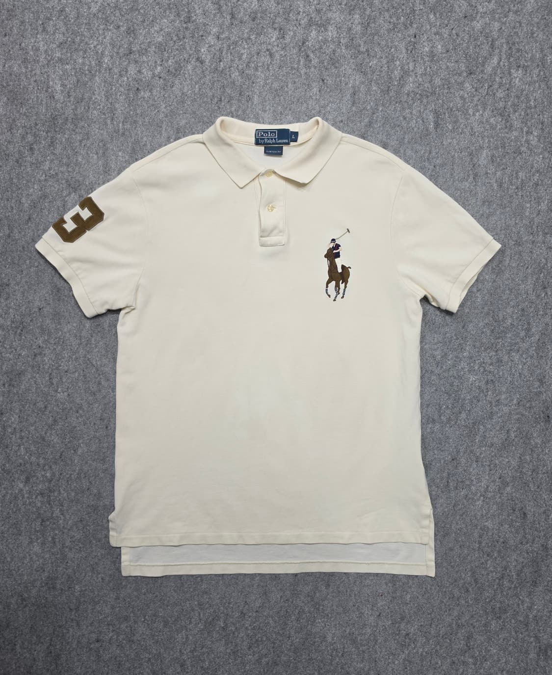폴로 랄프로렌 멀티 빅포니 자수 커스팀핏 PK 카라 반팔티 L 상품이미지1