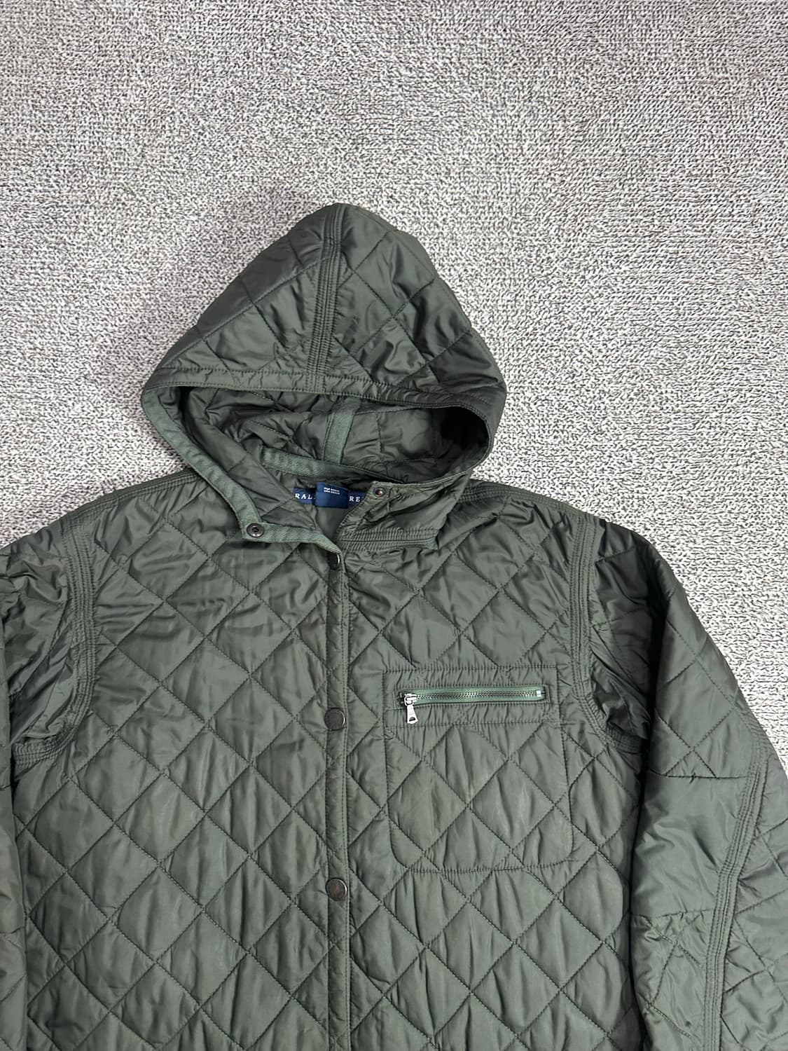 폴로 여성 퀼팅코트 카키 상품이미지2