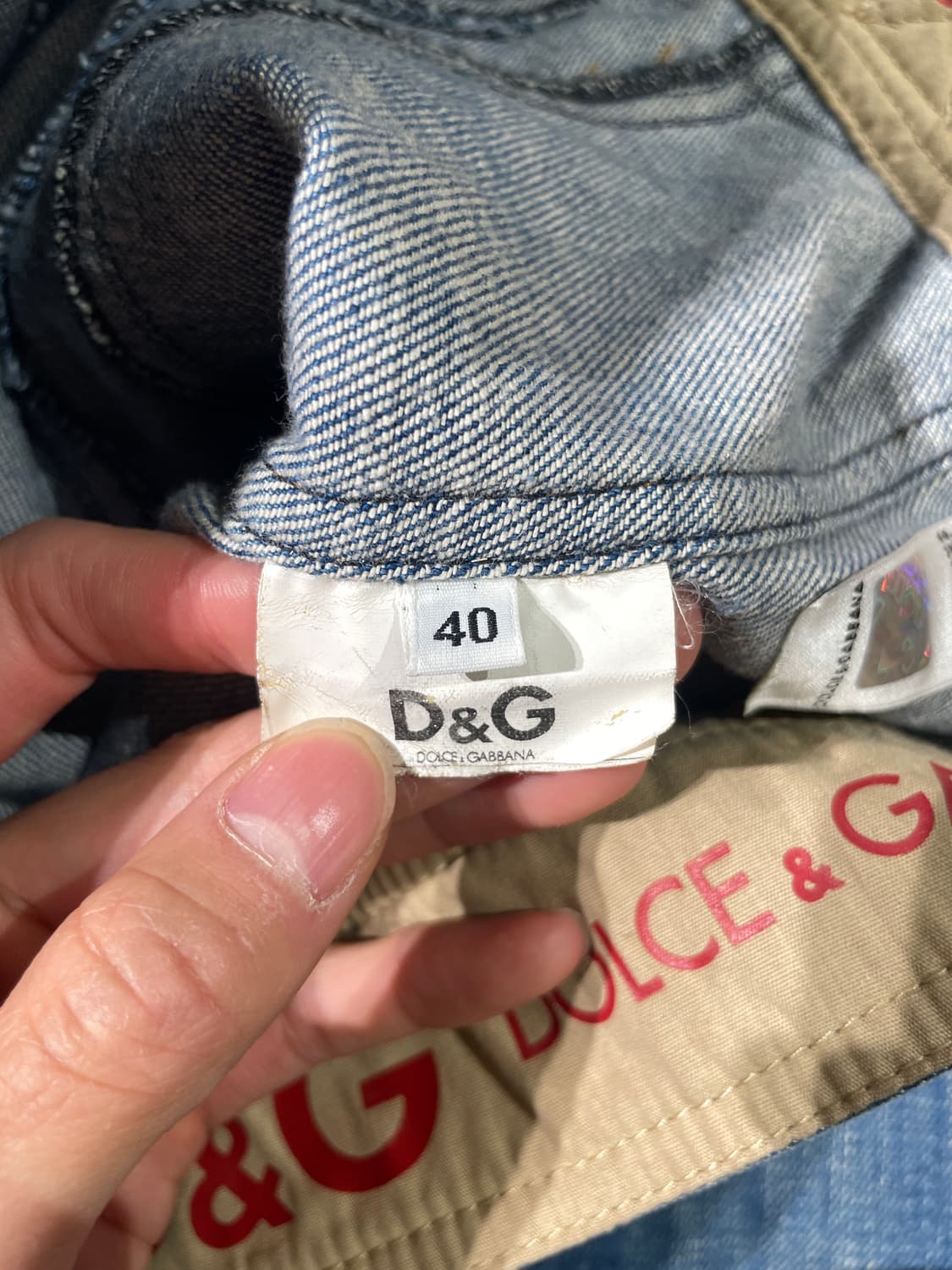 돌체 앤 가바나 중청 크롭 워싱 데님 자켓 상품이미지8