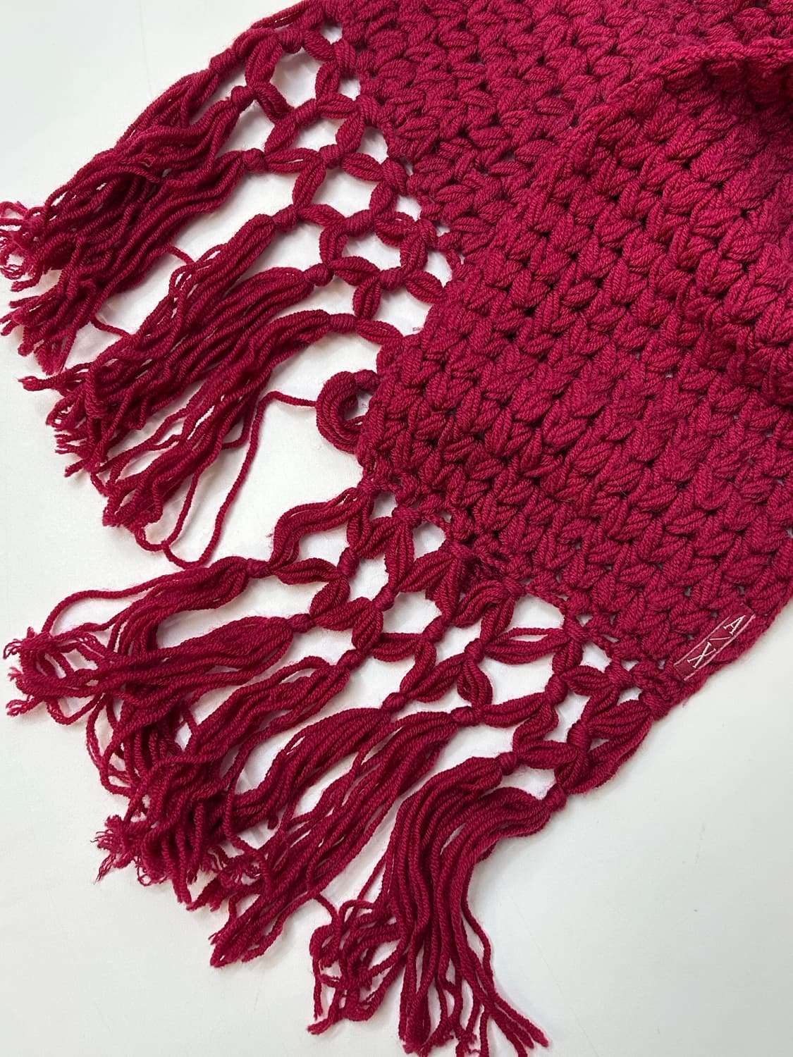 Armani Exchange 아르마니 익스체인지 핫핑크 컬러 니트 스카프 상품이미지1