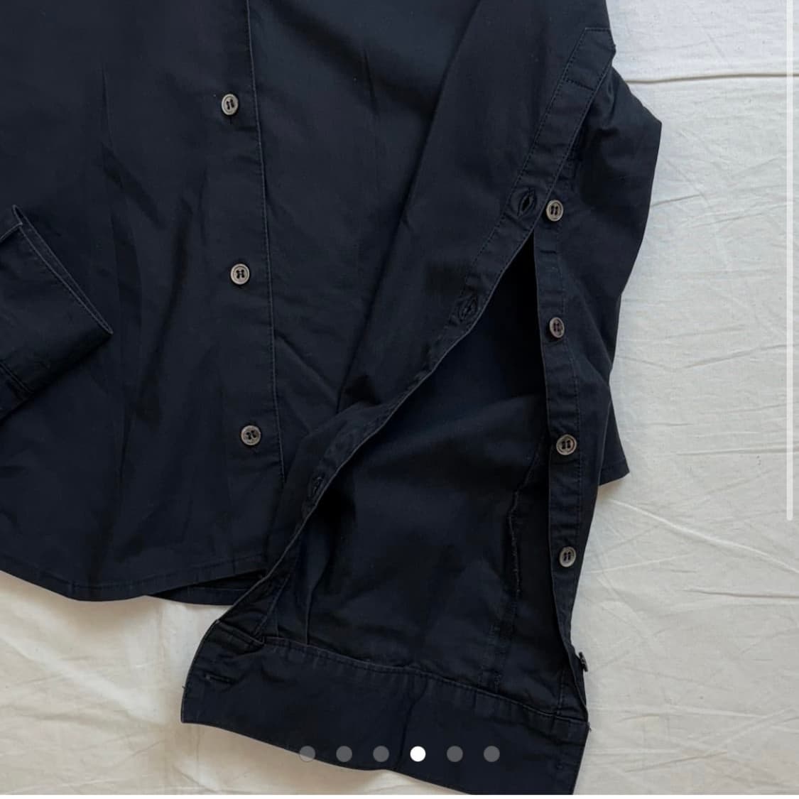 Marquis 빈티지 오픈 암 y2K 크롭셔츠 블랙 상품이미지3