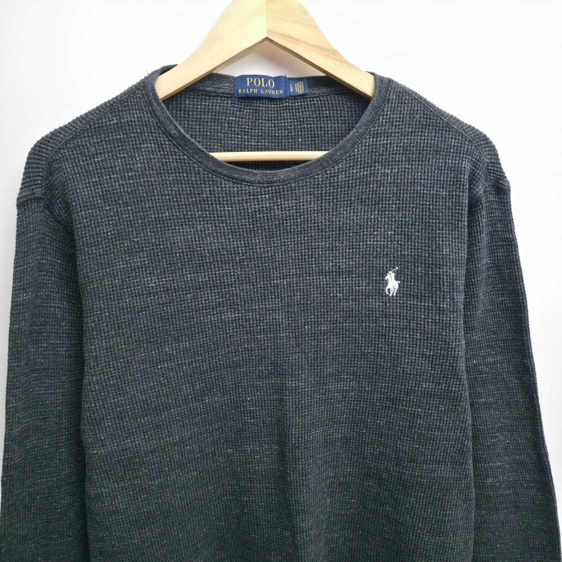 [L] 폴로 랄프로렌 다크 그레이 와플 티 상품이미지2
