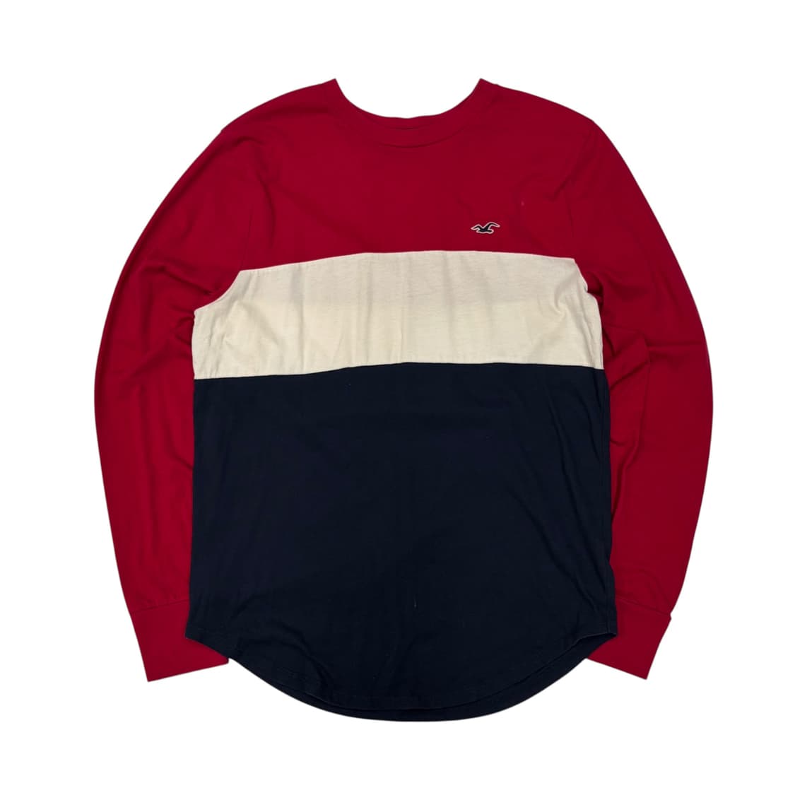 Hollister 홀리스터 컬러블록 긴팔 티셔츠 L 상품이미지1