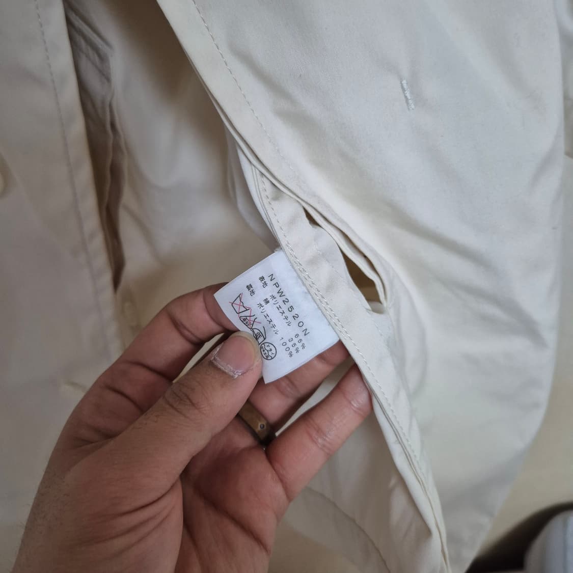 노스페이스 퍼플라벨 65/35 화이트 코튼코트  상품이미지6