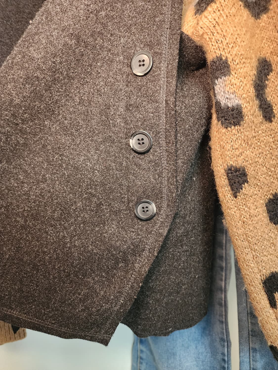 울 혼방 여성 조끼 L 상품이미지7