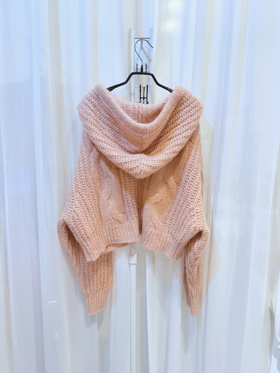 더티스 모헤어 후드 케이블니트 상품이미지3