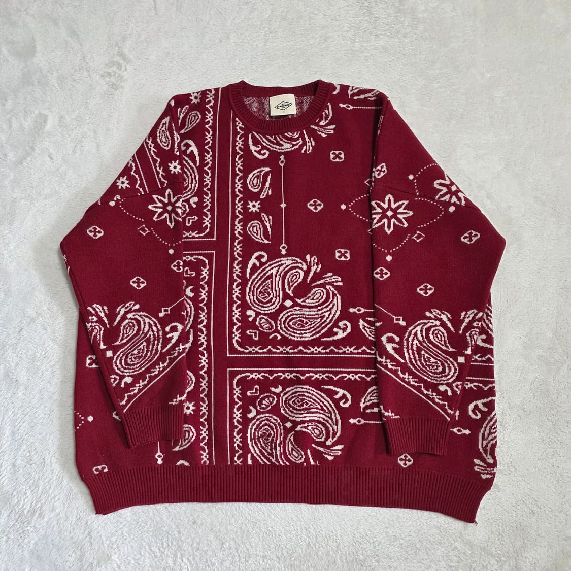 (S)여성 제너럴아이디어 페이즐리 니트 박스핏 상품이미지2