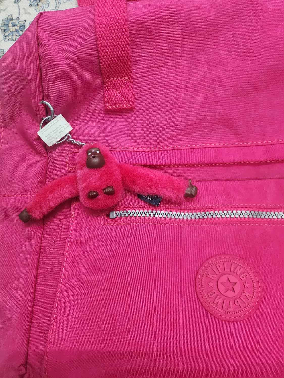 키플링 핑크 백팩 + 털 몽키 인형 상품이미지3