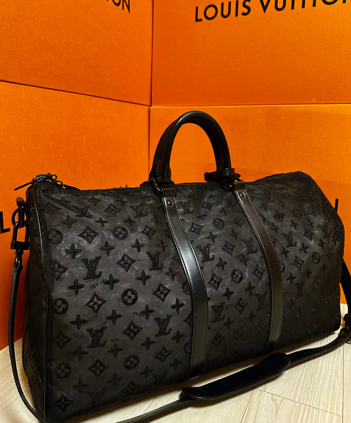 루이비통 버질아블로 모노그램 반둘리에 키폴 50 블랙 상품이미지1