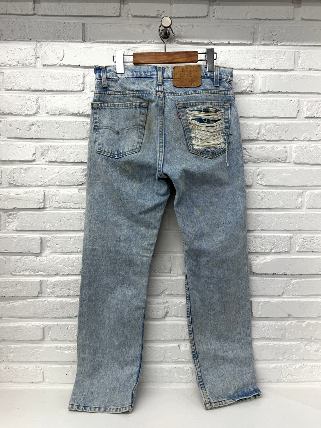 Levi’s 508 체크 디스트로이드 데님팬츠 상품이미지4