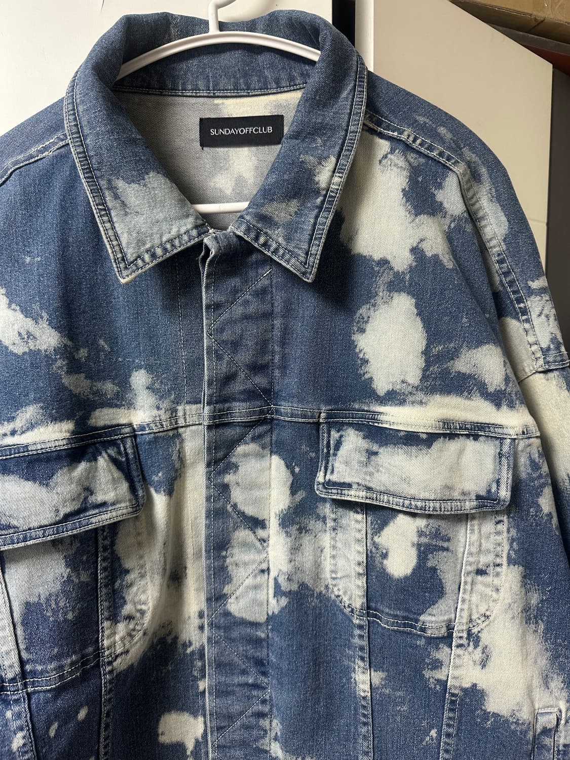 선데이오프클럽 블리치드 데님 자켓 상품이미지4