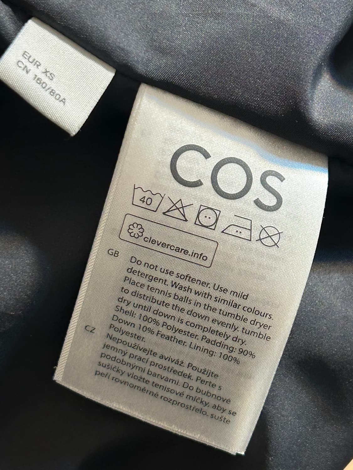 코스 블랙 숏 패딩 상품이미지6