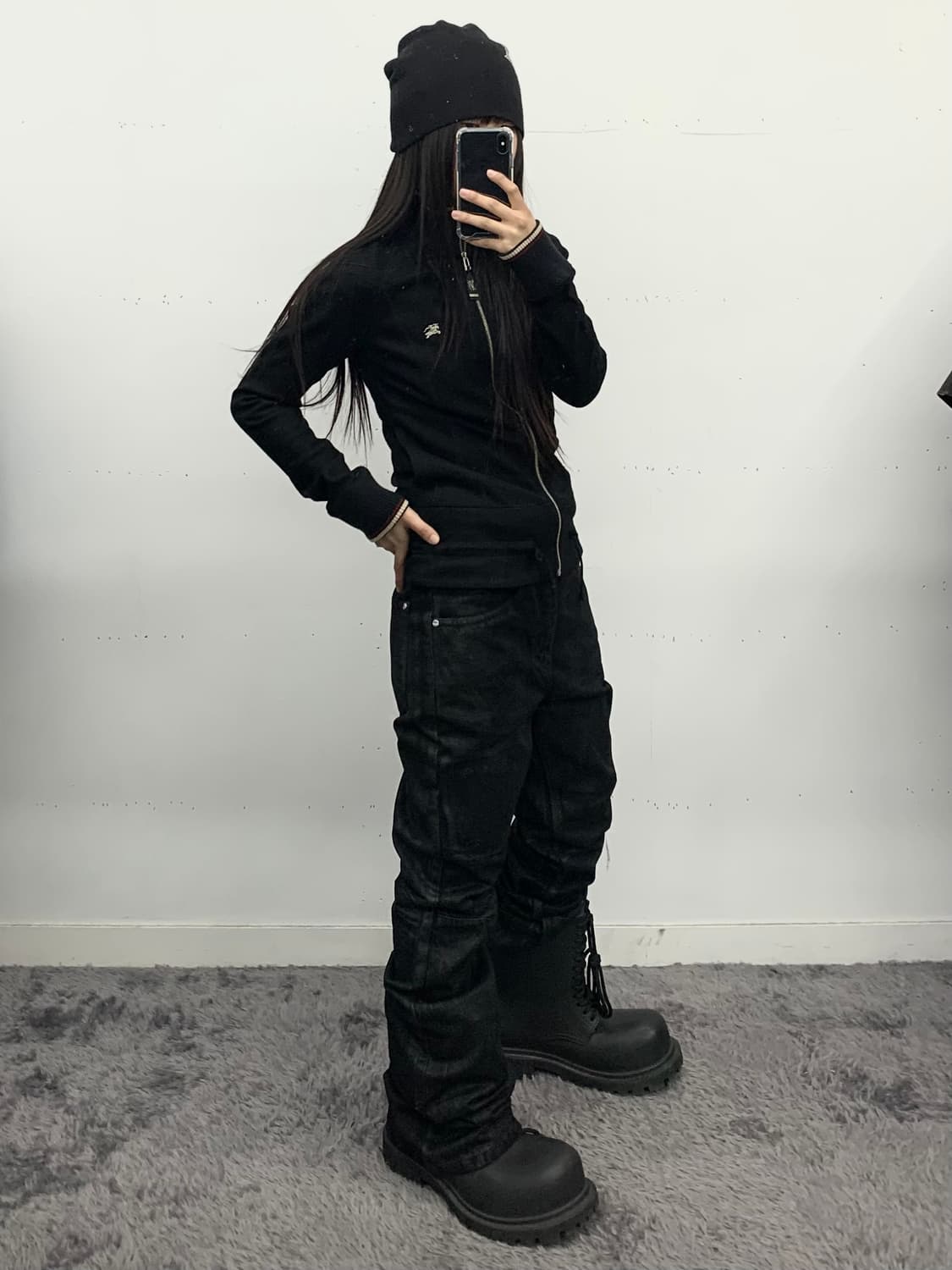 버버리 블루라벨 울 니트 집업 상품이미지2