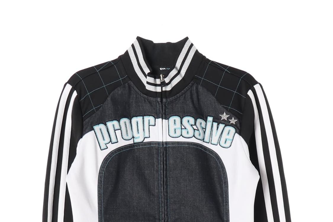 EXR 레이스업 소매 데님 배색 저지 자켓 S 상품이미지3