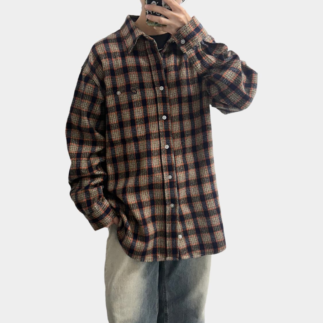 U.C. berkeley 유씨버클리 울 플란넬 체크 남방 셔츠 상품이미지2