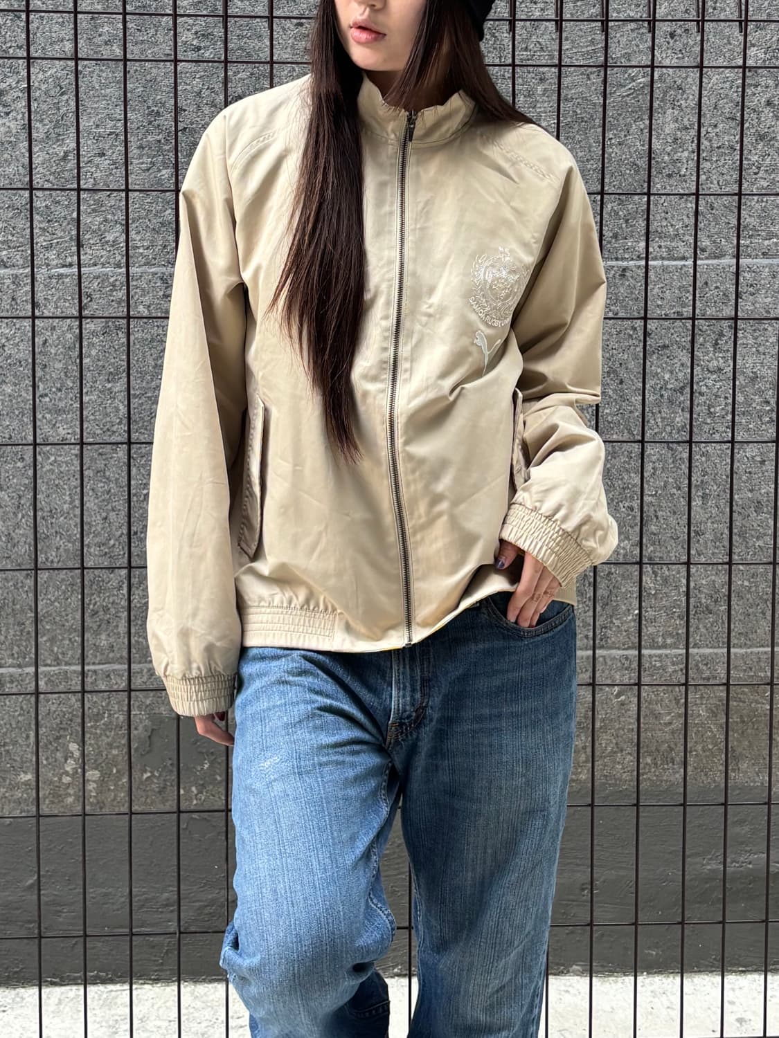 푸마 베이지 집업 져지 상품이미지5