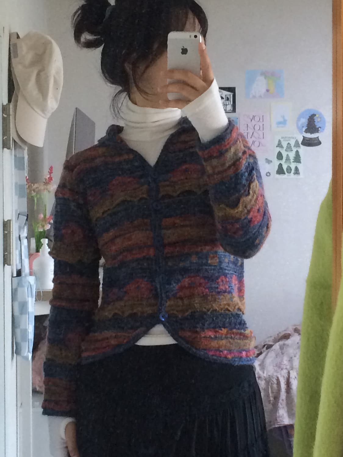 빈티지 패턴 버튼 니트 가디건 상품이미지9