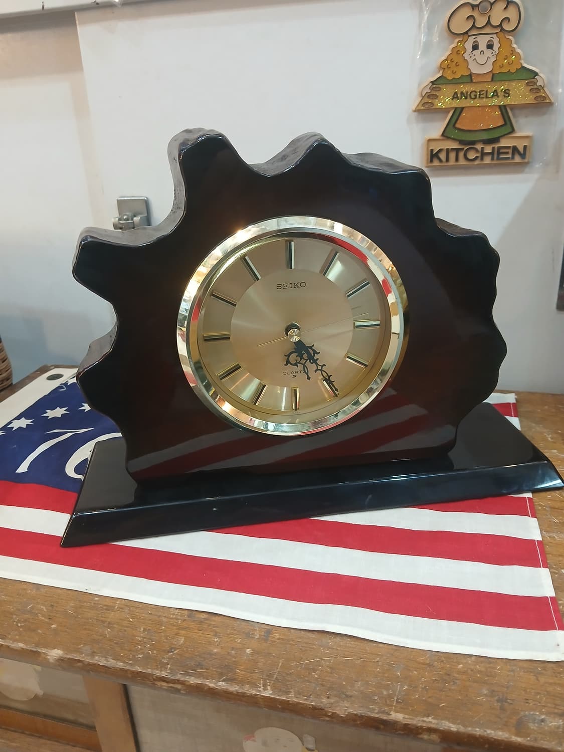 빈티지 세이코 원목 탁상시계 상품이미지1