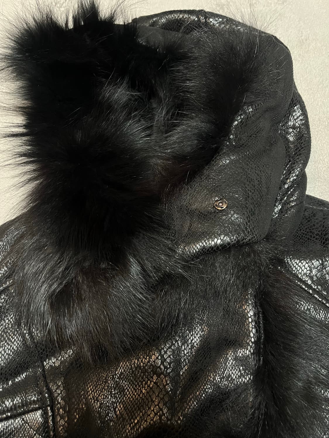 Shalang 파에톤 지퍼 디테일 무스탕 자켓 상품이미지4