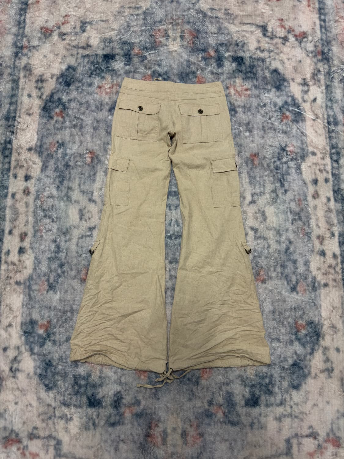 Goa race up boot cut linen cargo pants 상품이미지7