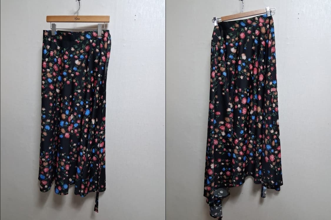 일본빈티지수입 잘잘한 플라워 져지 랩스커트 랩롱스커트 플로럴랩롱28 31 상품이미지2