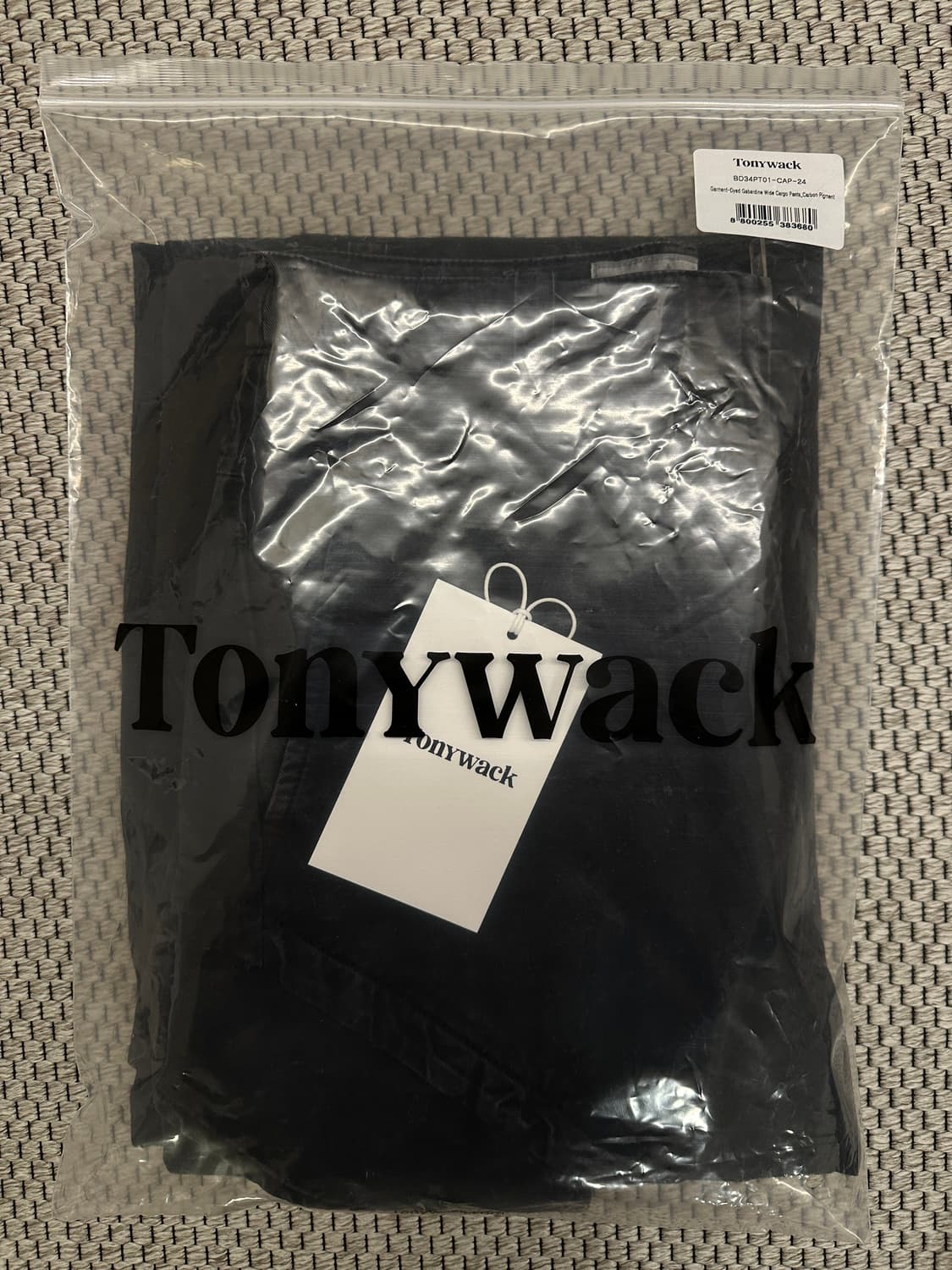 [24] 토니웩 가먼트다잉 개버딘 와이드 카고 팬츠 - 카본 피그먼트 상품이미지6