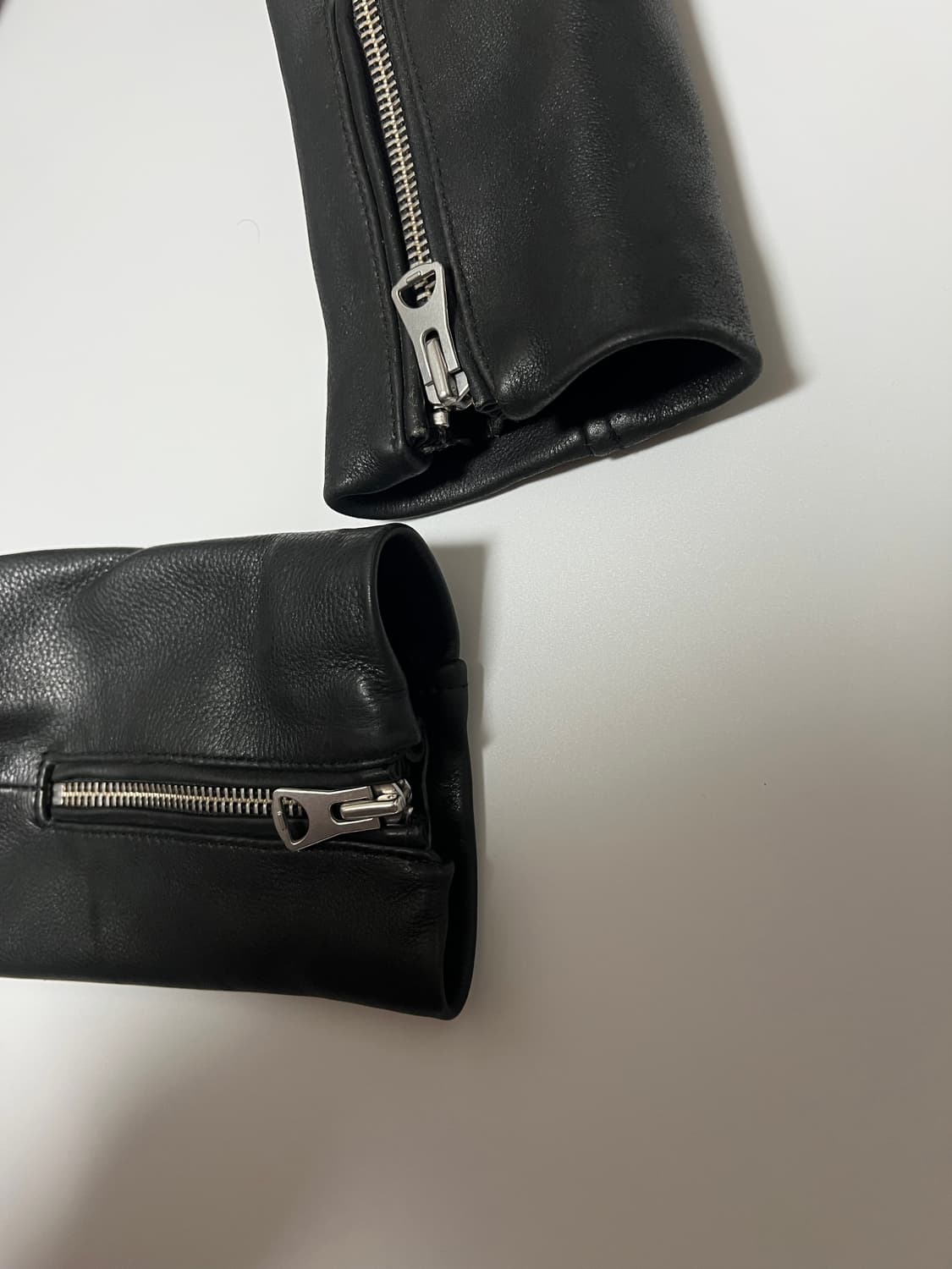 H&M 에디션 벨벳카라 라이더 소가죽 자켓 상품이미지3