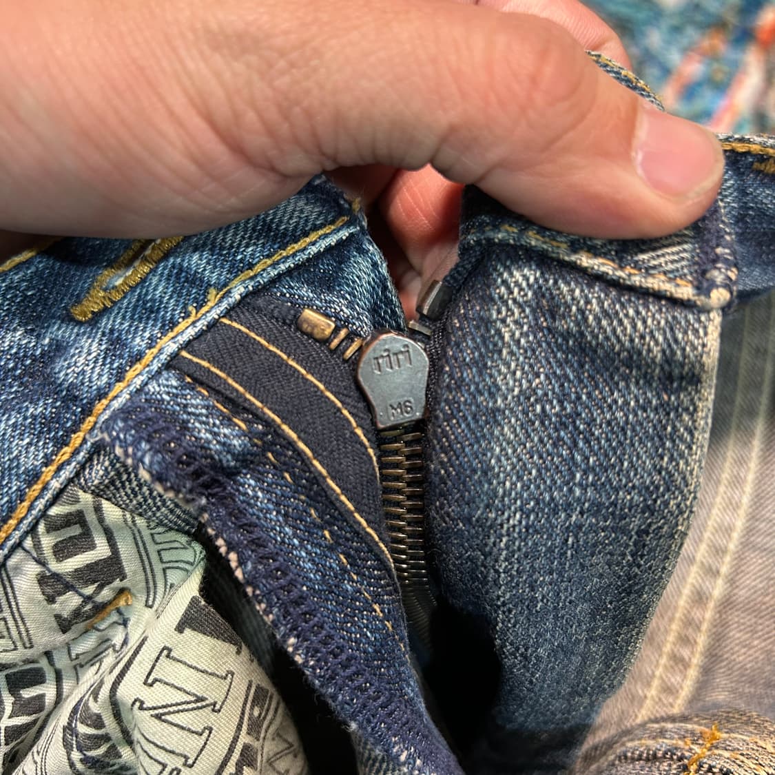 [29] 넘버나인 03AW 커트코베인 패치워크 데님팬츠 상품이미지10