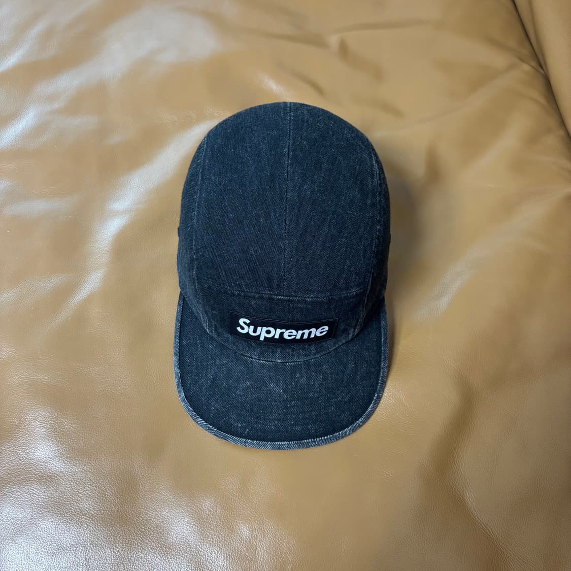 Supreme 슈프림 워시드 데님 블랙 캠프캡 모자 Denim Black 상품이미지5