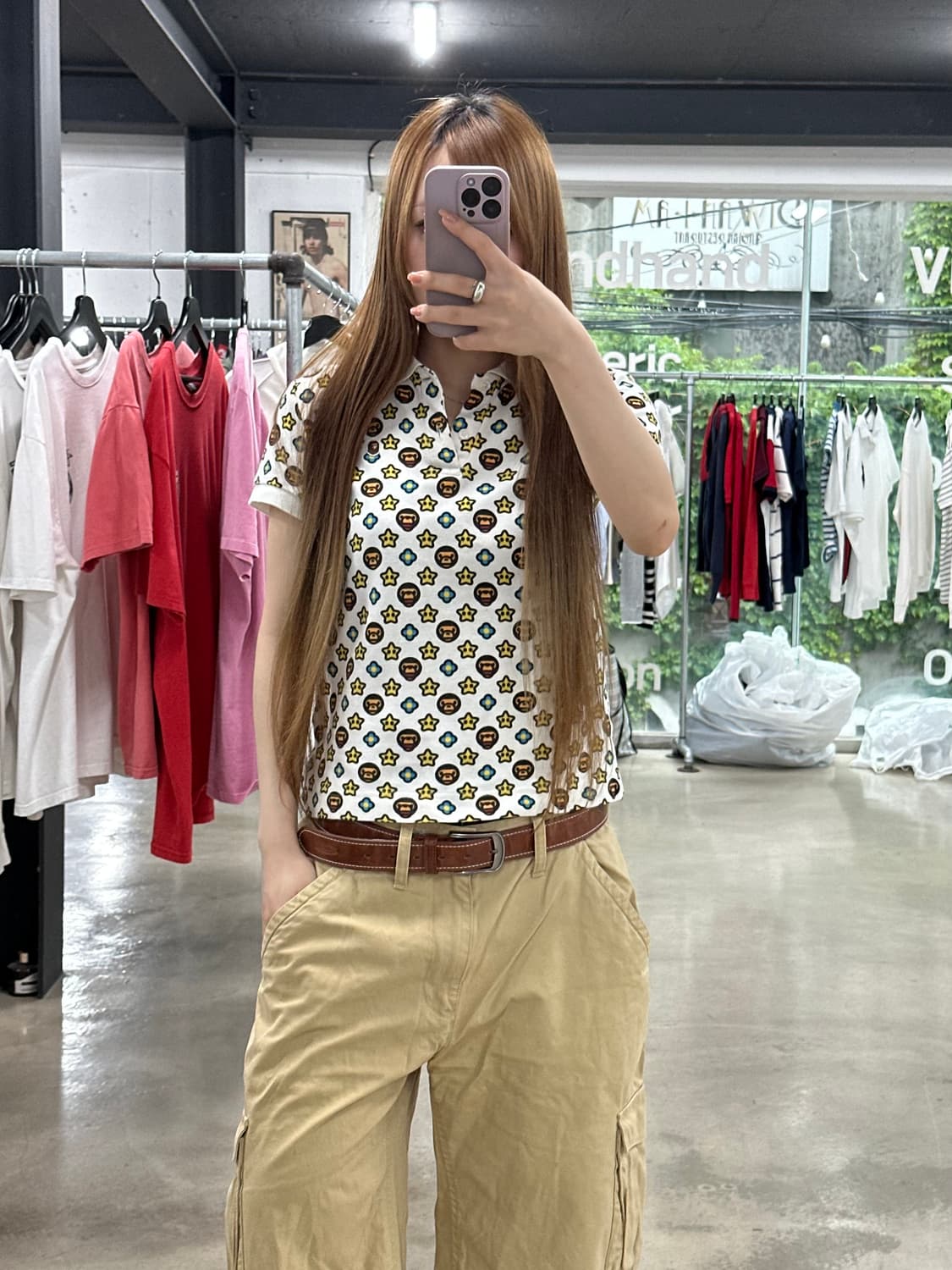 베이프 마일로 모노그램 Pk반팔티 상품이미지3