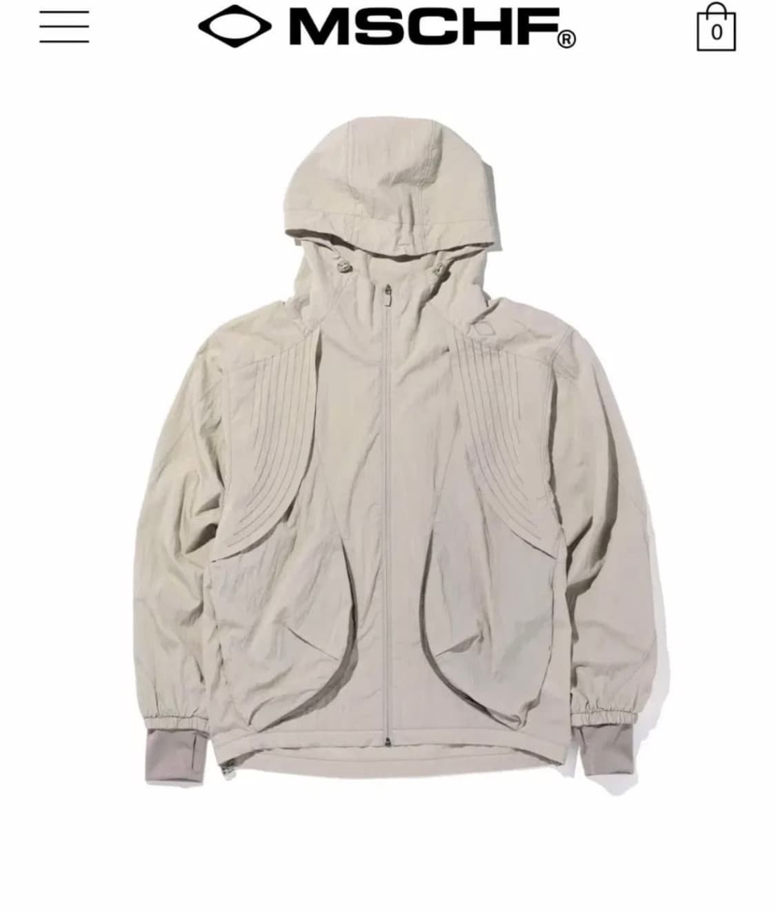 미스치프 베이지 바람막이 m 상품이미지1