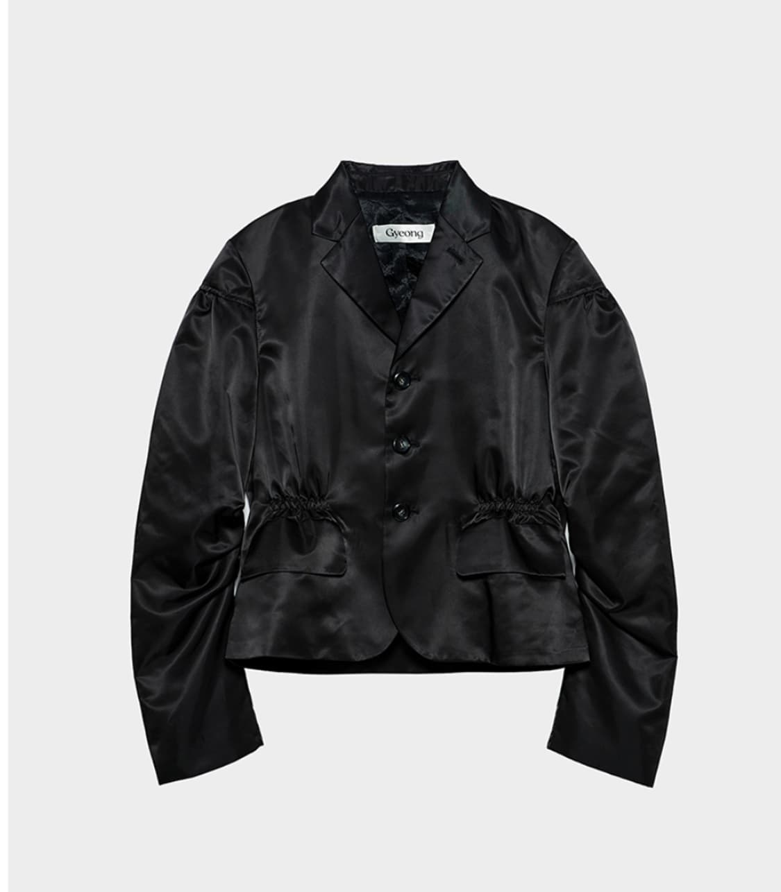 Gyeong Twisted Sleeve Blazer_Black 상품이미지2