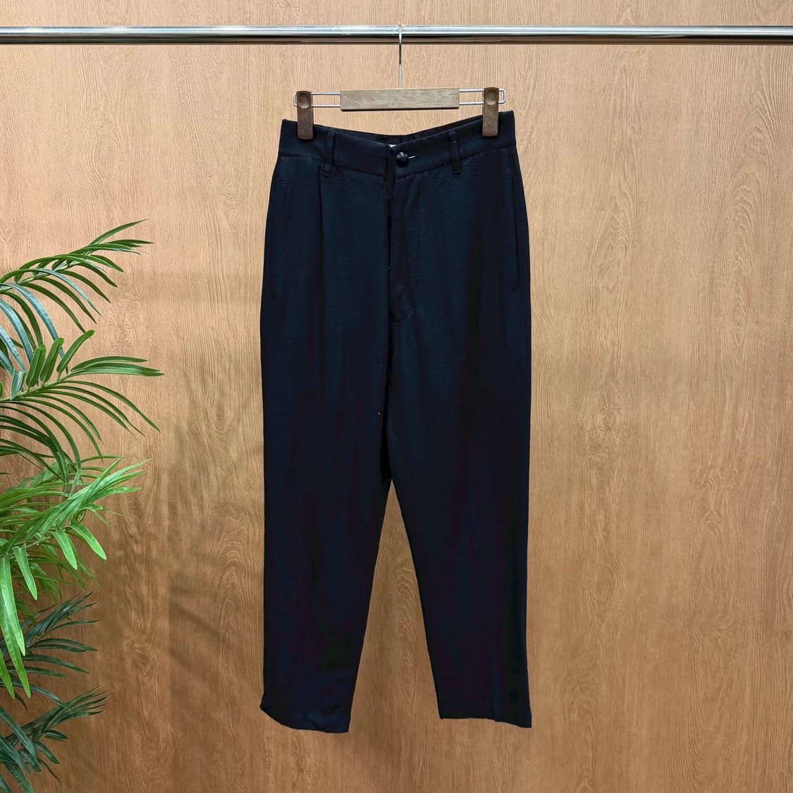 릭 오웬스 클래식 테일러드 팬츠 사이드 웰트 포켓 벨트 루프 디테일 블랙 상품이미지1