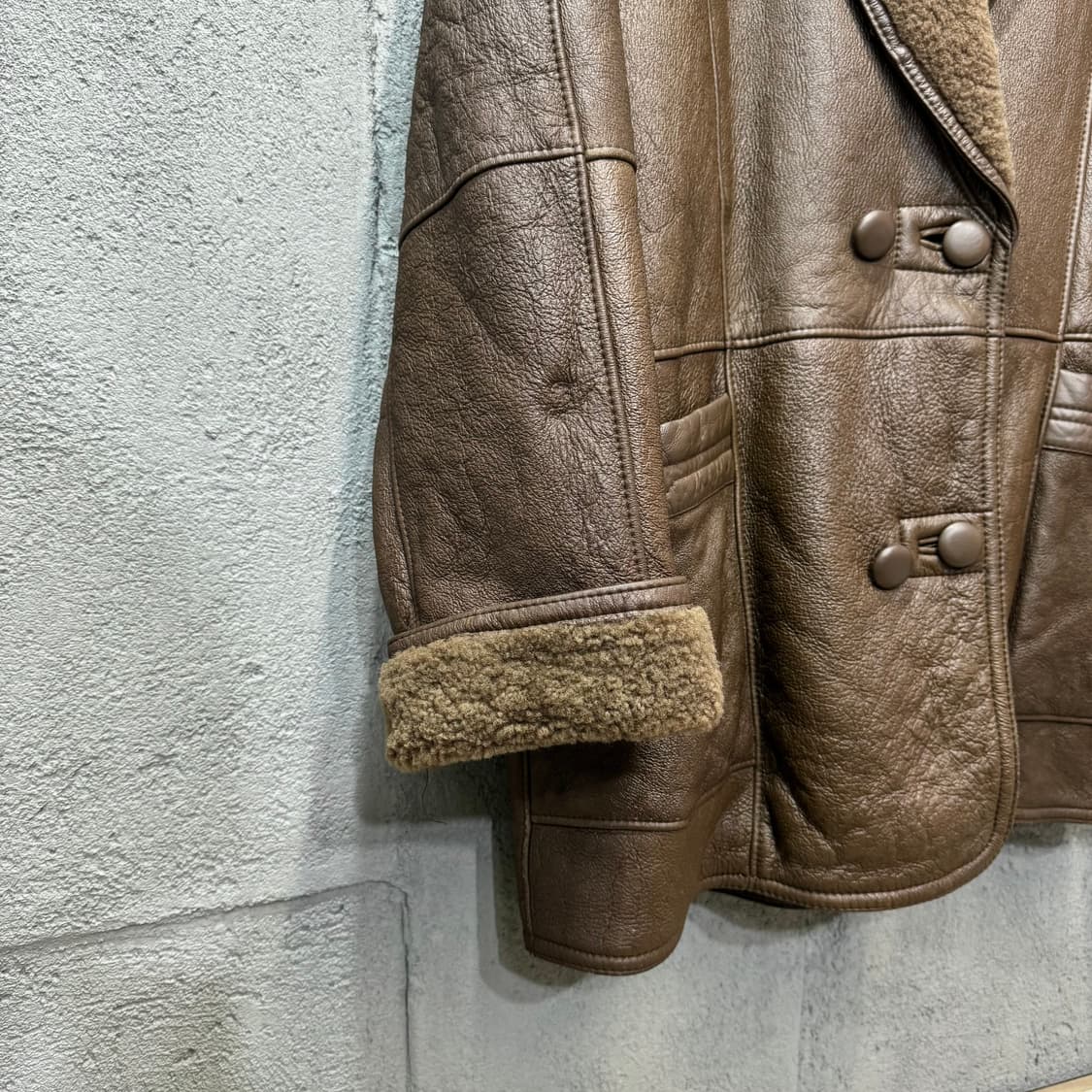 Nordstrom Brass Plum 양가죽 무스탕 (XL)   상품이미지4