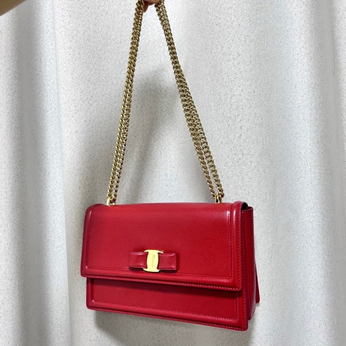 페라가모 빨간색 체인백 여성 가방 상품이미지6